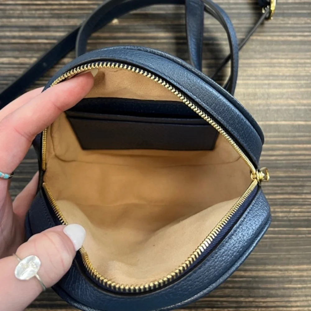 Gucci Leather Ophidia Round Mini bag